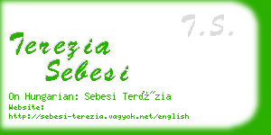 terezia sebesi business card